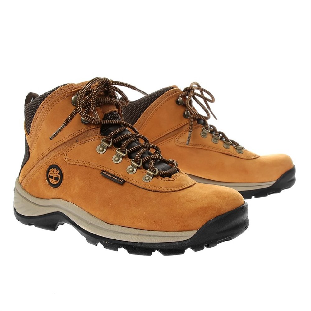 TIMBERLAND MEN'S WHITE LEDGE WATERPROOF MID HIKING BOOT WHEAT NUBUCK 14176